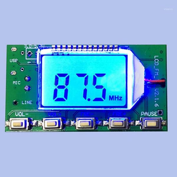 

microphones 1 pc dsp pll 87-108mhz fm radiotransmitter/receiver digital module wireless stereo microphone noise reduction multi-function