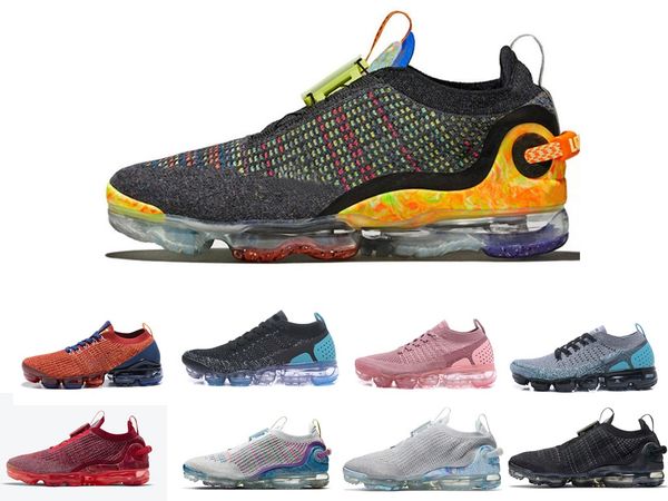 

2020 woman men running shoes fly 2.0 3.0 knit triple black white team red dark grey pure platinum sports trainers sneakers