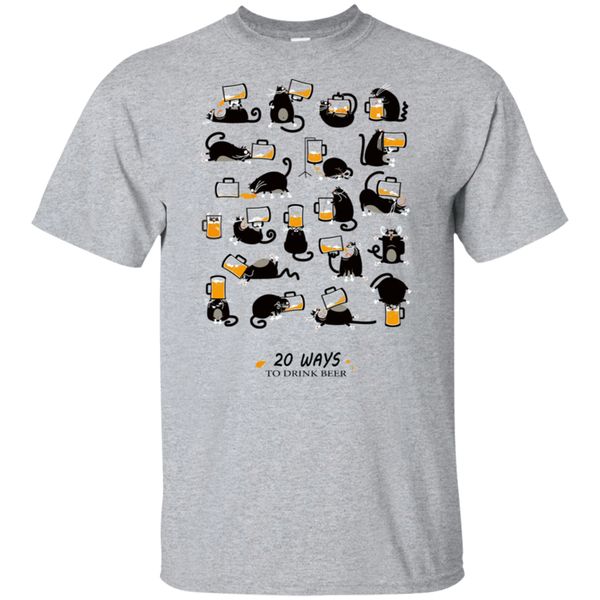 

20 ways to drink beer women men t-shirt grey s 3xl classic unique tee shirt sport hooded sweatshirt hoodie