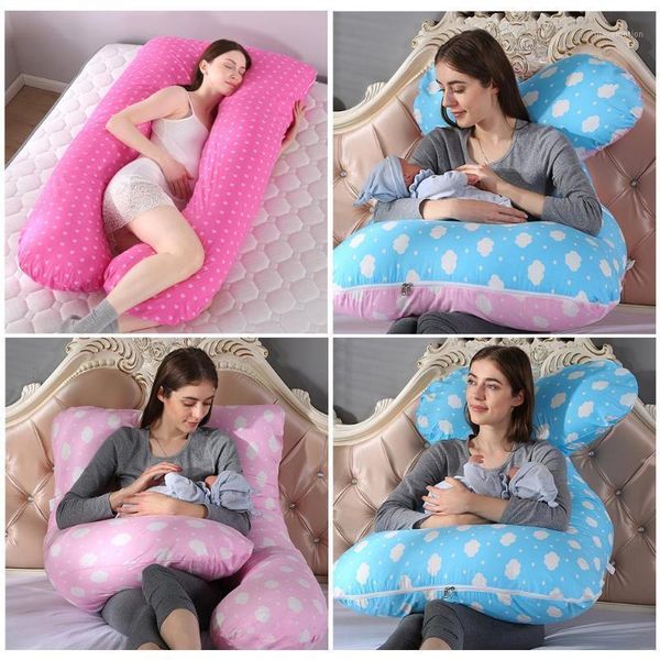 

pregnant women sleeping support printing pillow u shaped maternity pillows1