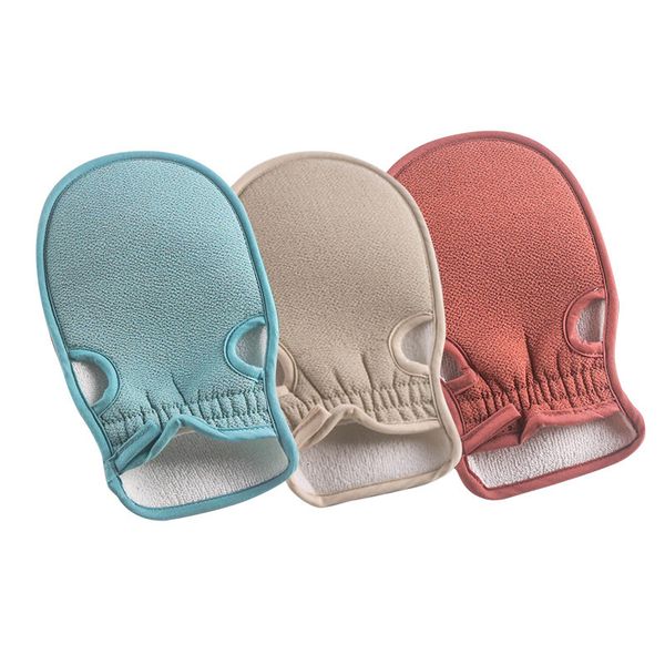

decontamination bath fingerless double-sided towel strong mud artifact solid color honeycomb bathing gloves