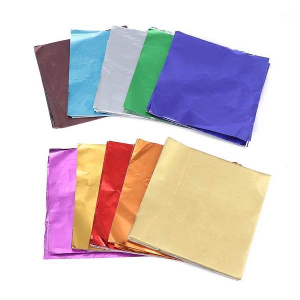 

gift wrap 100pcs color tin foil and joyful diy baking chocolate aluminum candy packaging christmas party favor decor1