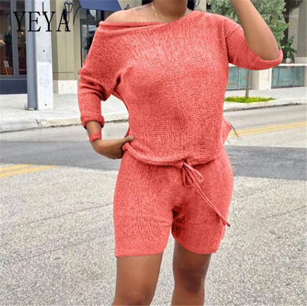 

yeya women tracksuits puff sleeve shorts jogger suit outfits two piece set summer casual loose sport matching set1, White