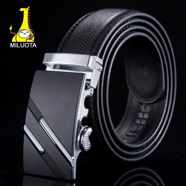 

belts [miluota] fashion designer for men sliding buckle ratchet belt automatic ceinture homme wn003, Black;brown