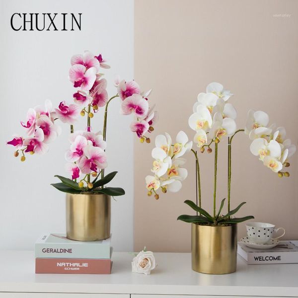 

decorative flowers & wreaths real touch moisturizing artificial butterfly orchid silk fake for wedding diy decor restaurant home decoration