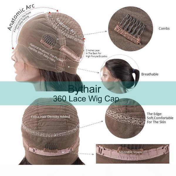 

deep curly 360 human hair lace wigs brazilian virgin hair pre-plucked bleached knots 360 lace front wigs with baby hairs for black women, Black;brown