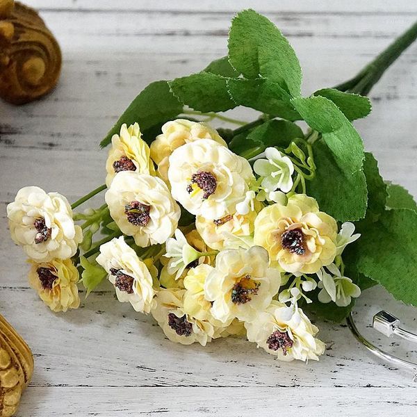 

decorative flowers & wreaths 15 heads gift artificial fake silk flower wedding home decoration ornament gift1