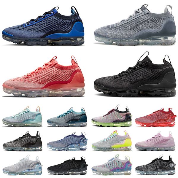 

fly knit 2021 fk-2020 running shoes for mens flynit obsidian oreo triple black stone blue summit white team red dark grey men women trainers, White;red