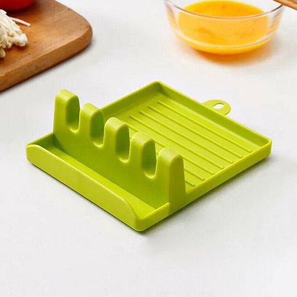 

kitchen sile spatula holder storage shelf spoon rest tableware holder draining rack mat organizer heat resistant holder h bbysyt