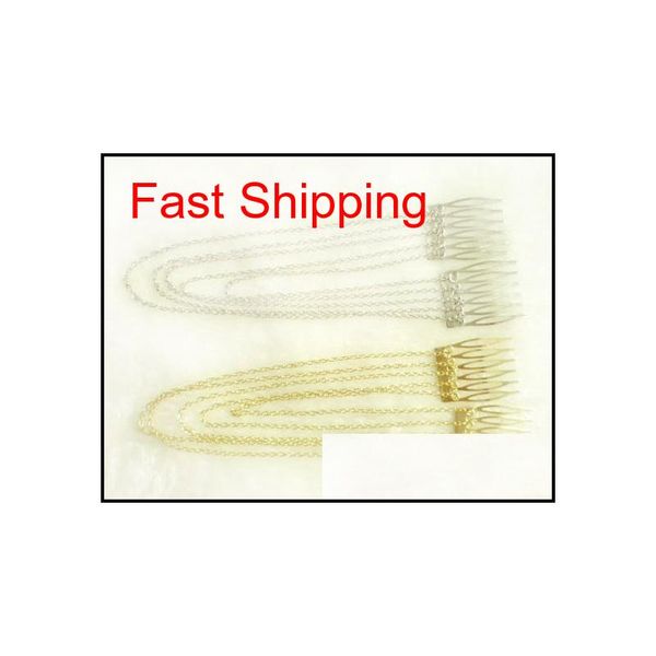 

promotion wholesale - women's vintage gold/silver chains fringe tassel hair comb cuff women he qylfqj bde_luck, Slivery;white