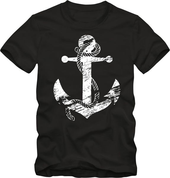 

2019 t-shirt with anchor motif vintage look retro look rockabilly captain anchor sport hooded sweatshirt hoodie
