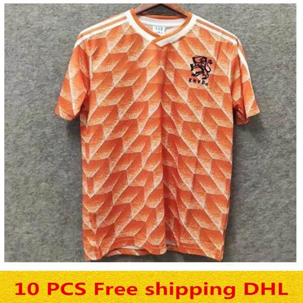 

retro 1988 netherlands soccer jersey size s-xxl, Black;yellow