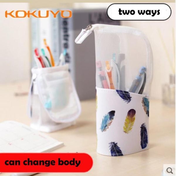 

tunacoco japanese kokuyo two ways pencil bag pencil case feather kawaii box school office supplies bd17100641