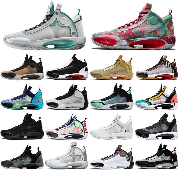 

2021 new basketball shoes 34s for mens jumpman xxxiv 34 noah zoo blue void chicago men trainer athletic sports sneakers 40-46