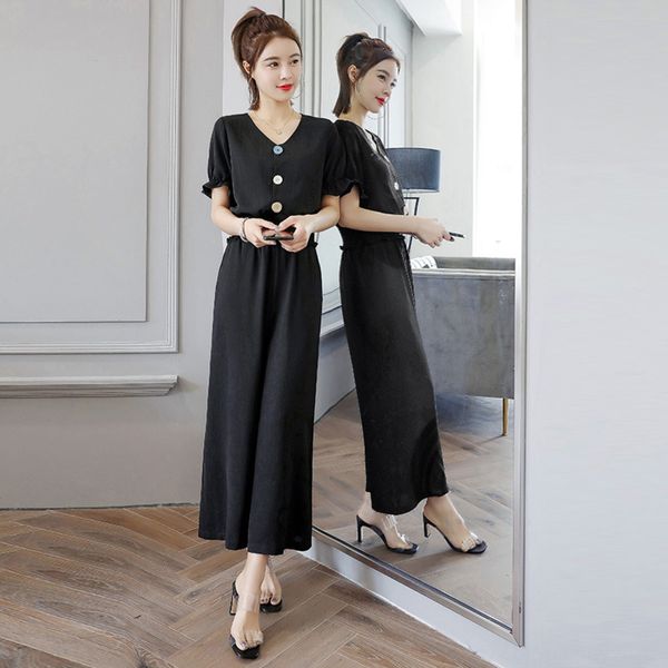 

wide leg 2020 suit suitwide leg pants suitsummer new korean style fashion two-piece suit western style age-reducing pants ecbis, Gray