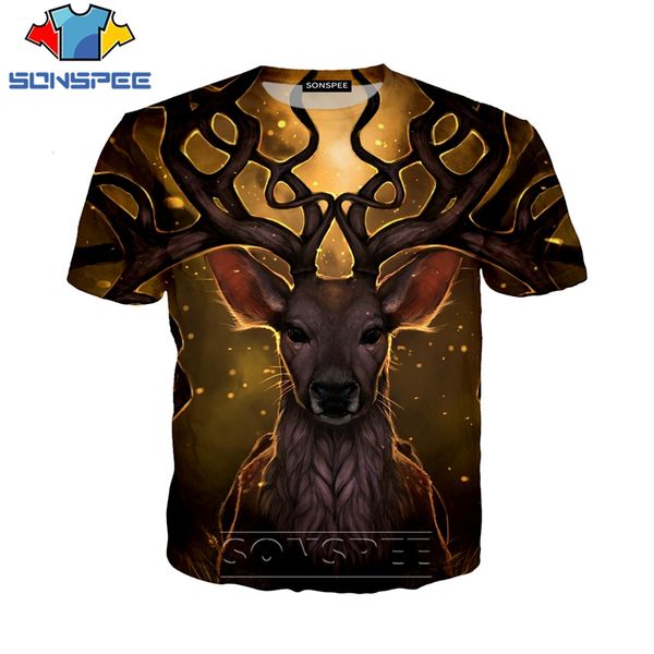 

fantasy deer animal 3d print shirts anime comics graphic men clothing