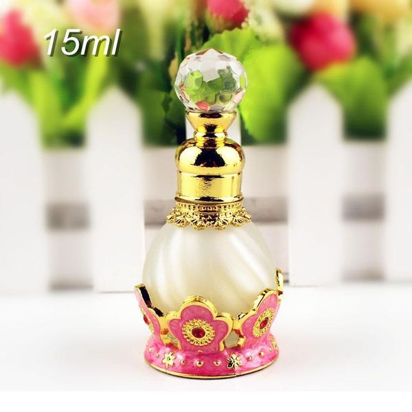 

1pc 15ml elegant frosted glass perfume bottle arab style essential oils dropper bottle container ing gift de qylryf