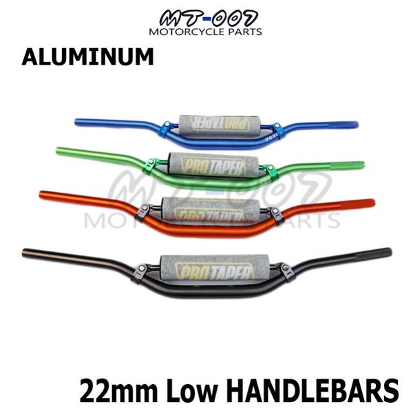 

aluminium 7/8 universal motorcycle low handle bars 22mm handlebars handle tubes with handlebar pad center rod dirt bike atv dax