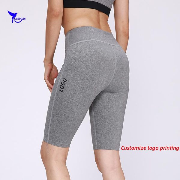 

customize women breathable yoga short pants high waist gym fitness shorts sports clothing quick dry stretch running shorts, White;red