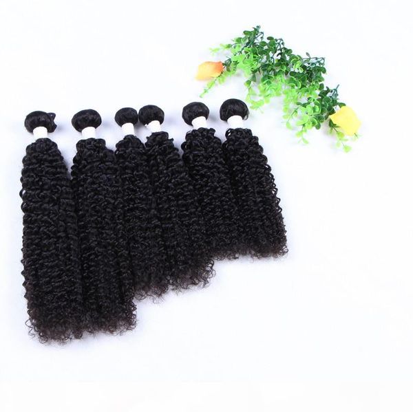 

100% brazilian peruvian jerry culry 3pcs lot hair weave bundles natural black color 1b#human virgin hair