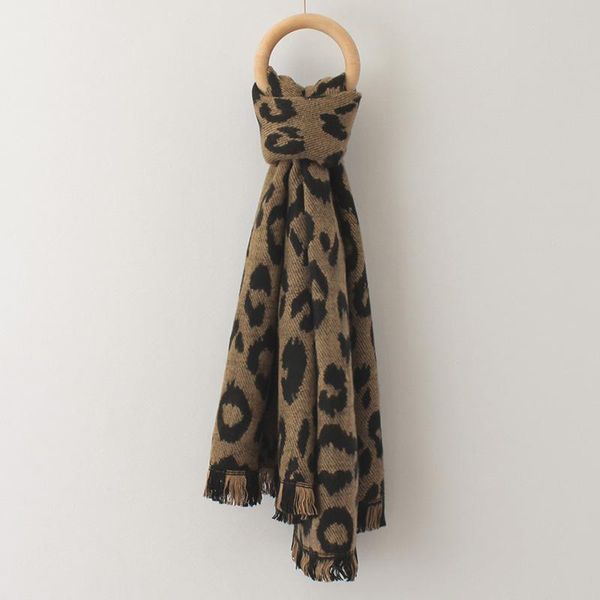 

scarves double sides available leopard plaid faux cashmere scarf women winter thick warm acrylic blanket shawl wraps, Blue;gray