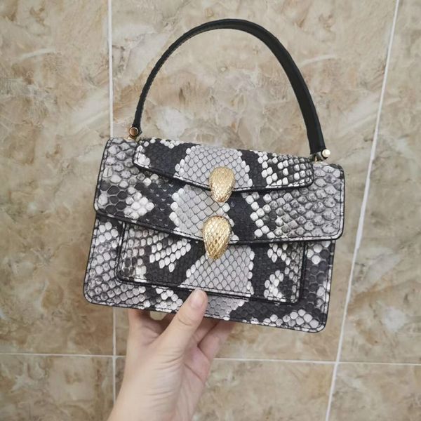 

7a high-end boutique custom sleek calfskin belt double snake first clasp fashion trend cutting-edge classic