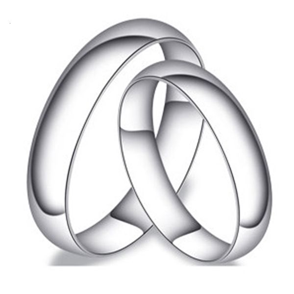 

designer new real 925 sterling silver couple ring sets for women and men smooth silver wedding engagement jewelry n56