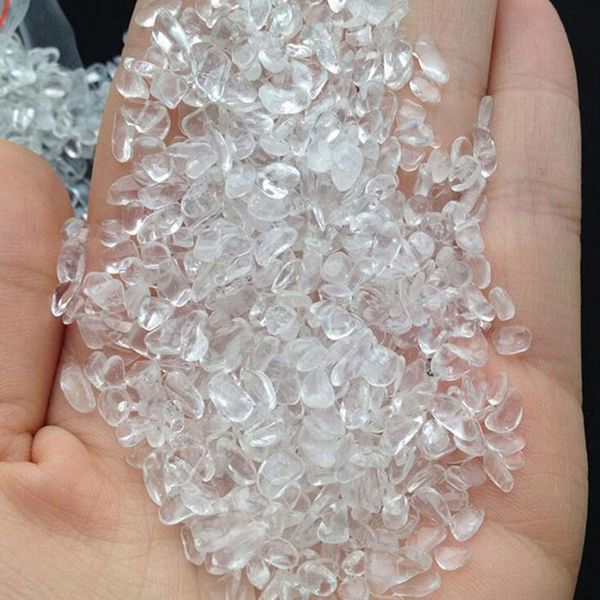 

50g aaa natural lot of tiny clear quartz crystal rock chips degaussing mini small jllpns, Black