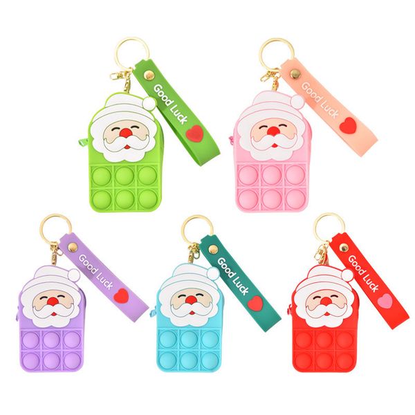 

fidget sensory decompression toy cartoon animal silicon bubble keychain bags gift for kid by epack yt199505