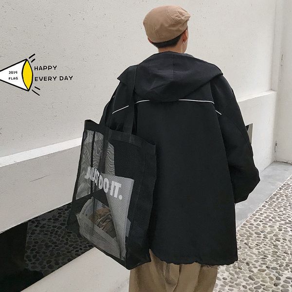 

men's spring 2021 new work done versatile functional tool jacket male d40b, Black;brown