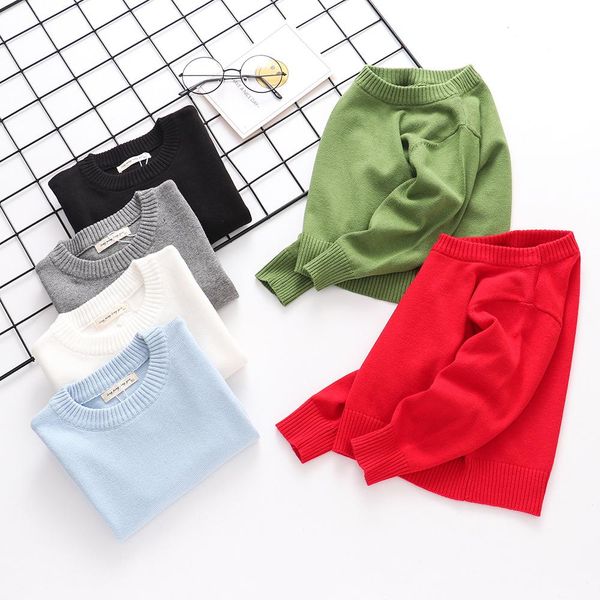 

2020 autumn new baby boys girls sweater o neck cotton pullover kids sweater toddler girl sweater 1 2 3 4 5 6 bbyrrq homebag, Blue