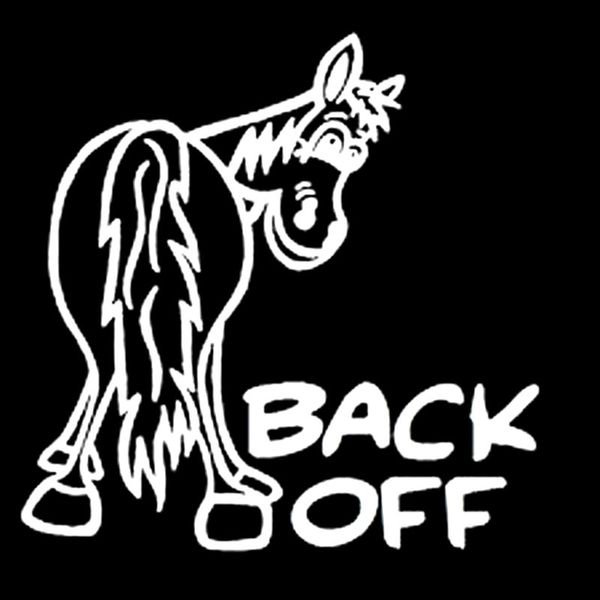 

car stickers back horse fashion car decoration accessories stickers creative black/white,14cm*14cm