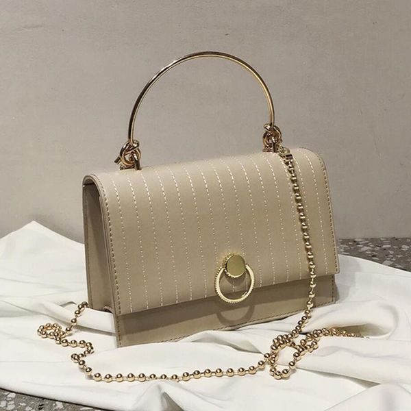 

tote female metal bag elegant fashion ring 2019 new leather women's handbag chain shoulder messenger bags ocpvv qynf