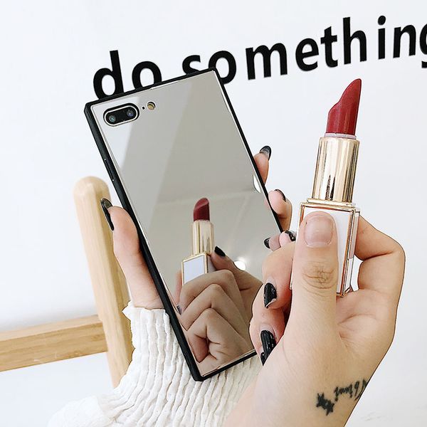 

mirror glass phone case for iphone 12 11 pro max xs xr 6 7 8 plus anti shock glass phone case back cover