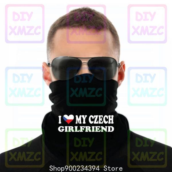 

I Love My Czech Girlfriend Czech Republic Europe Fun Themed Mens Bandana1, Blue;gray