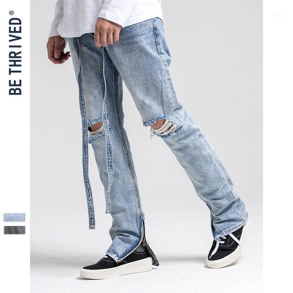 

2020 mens skinny jeans super skinny jeans men ripped stretch denim pants elastic waist big size european long trousers1, Blue