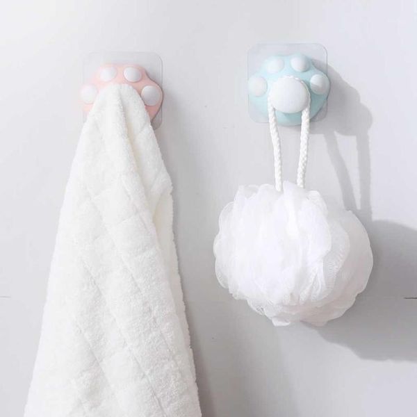 

invincible wall hook hook-towel rack traceless hook set punch kitchen bathroom door wall hangers rack accessories1