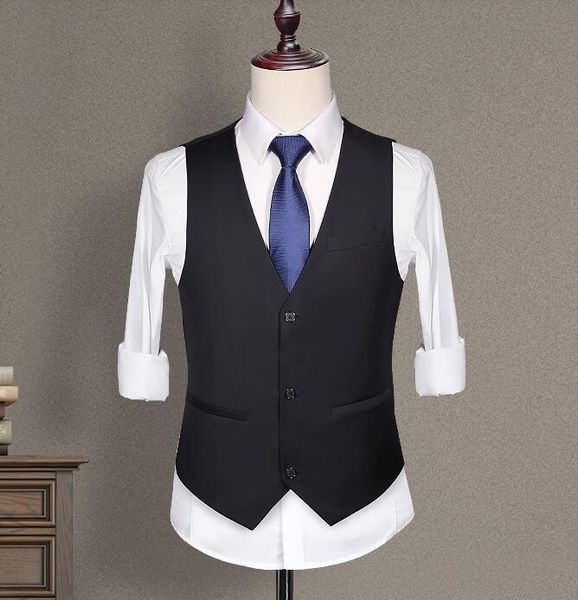 

men's vests suits men marry business waistcoat 7xl, Black;white