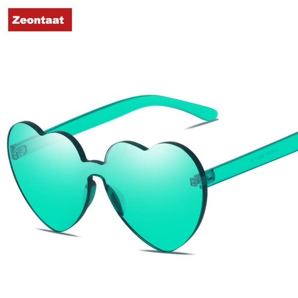 

new one piece love heart lens sunglasses women transparent plastic glasses style sun glasses female clear candy color lady, White;black