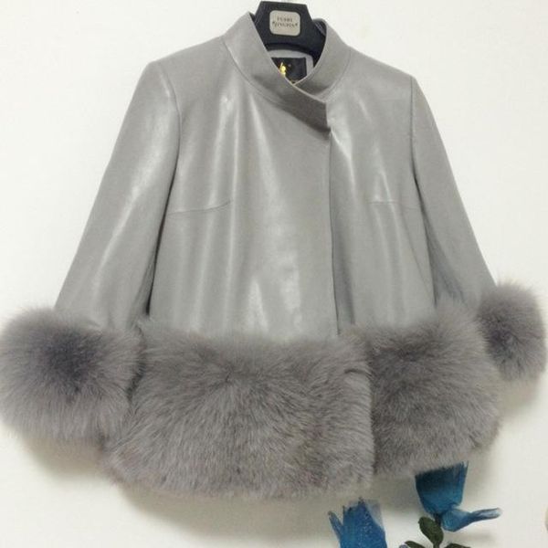 

women's fur & faux plus size overcoat 2021 autumn winter women leather coats coat elegant ladies pu jacket black outwear