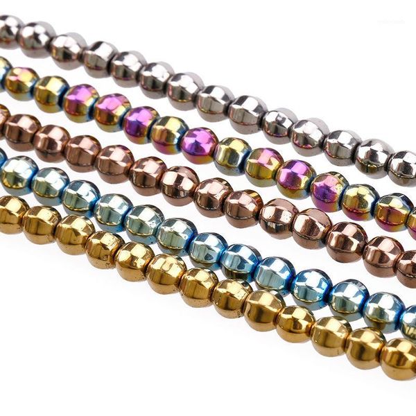 

natural stone 4mm hematite colorful plating spherical septa beads jewelry making new diy necklace bracelet earrings accessories1
