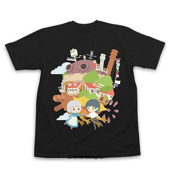 

men t shirt modern fashion anime howl's moving castle studio ghibli pattern tee shirt t shirt tshirt sport hooded sweatshirt hoodie