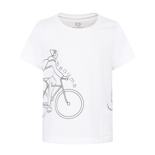 

outdoor t-shirts beaume child's camping hiking short sleeve round with fashion print fee821251, Gray;blue