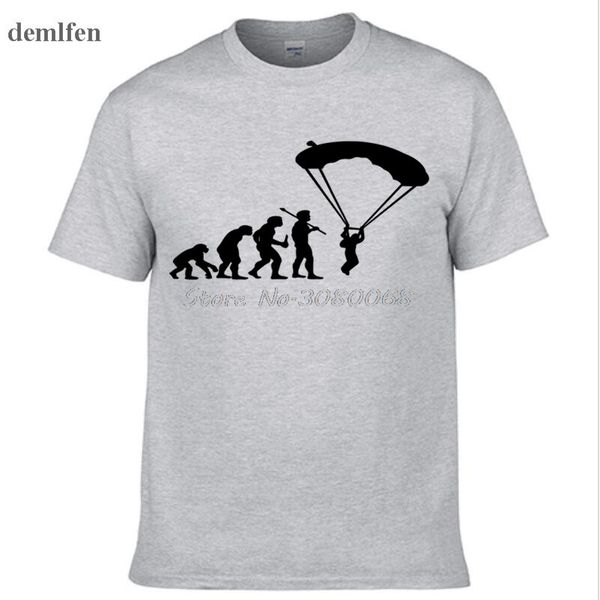 

novelty evolutionary skydiving parachute t-shirt men's fashion summer o-neck tshirt print tees sport hooded sweatshirt hoodie