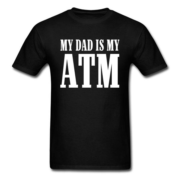 

спорт my dad is my atm 100% хлопок топы t рубашки для мужчин смешные tshirts письмо комиксы смешные crewneck tshirts коротким рукавом беспла