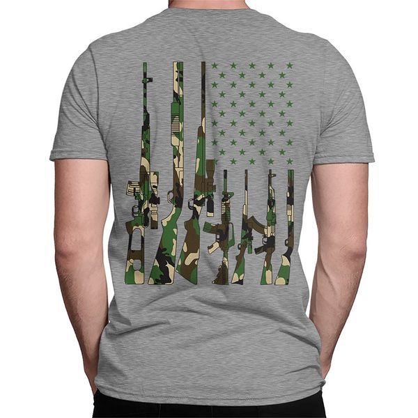 

спорт 2019 new cool tee shirt сша gun флаг назад печать мужские футболки мода хлопок футболку