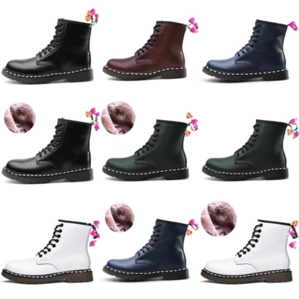 

new women's shoes high-heeled shoes black flock thick heel martin boots boots fashion boots#5183222