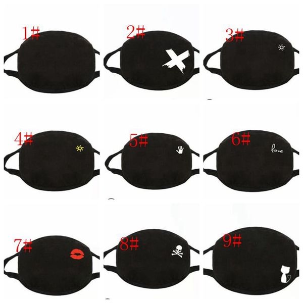 

outdoor cotton masks face fashion printed party black dustproof warmth cycling mask 17 styles kka7775