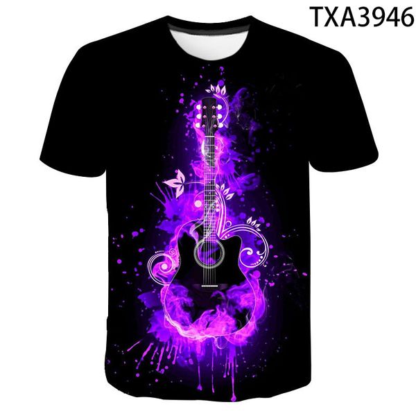 

summer guitar boy girl printed cool 3d print shirts graphic harajuku harajuku men clothing