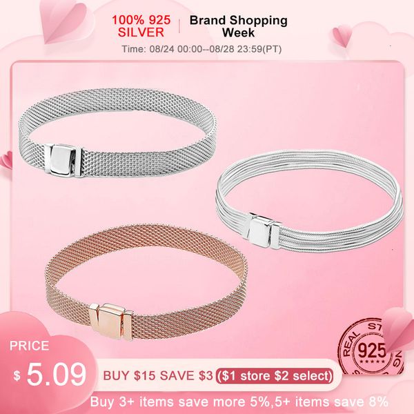 

reflexions bracelet 925 sterling silver women silver bracelet for women charms fit codedog bracelet pulseira femme jewelry